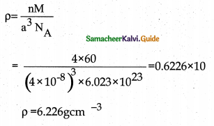 Samacheer Kalvi 12th Chemistry Solutions Chapter 6 Solid State 18