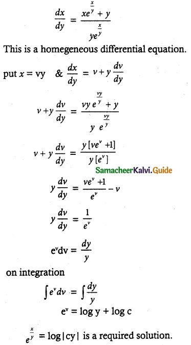 Samacheer Kalvi 12th Maths Guide Chapter 10 Ordinary Differential Equations Ex 10.6 6