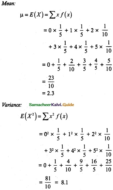 Samacheer Kalvi 12th Maths Guide Chapter 11 Probability Distributions Ex 11.4 3
