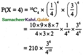 Samacheer Kalvi 12th Maths Guide Chapter 11 Probability Distributions Ex 11.5 4