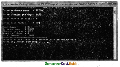 Samacheer Kalvi 11th Computer Science Guide Chapter 14 Classes and Objects 15
