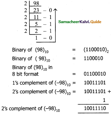 Samacheer Kalvi 11th Computer Science Guide Chapter 2 Number Systems 10