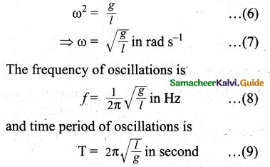 Samacheer Kalvi 11th Physics Guide Chapter 10 Oscillations 19