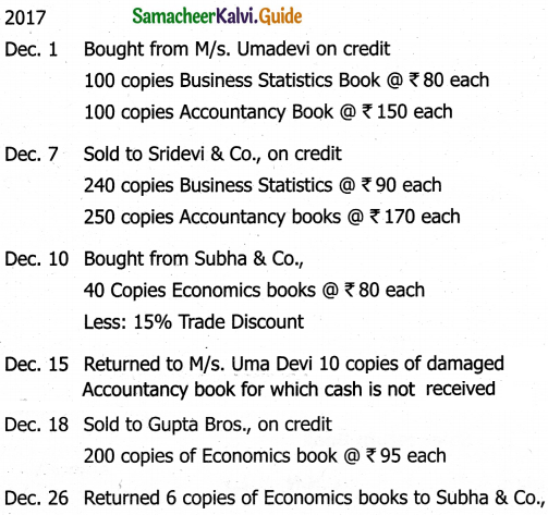 Samacheer Kalvi 11th Accountancy Guide Chapter 6 Subsidiary Books – I 43
