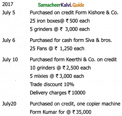 Samacheer Kalvi 11th Accountancy Guide Chapter 6 Subsidiary Books – I 50