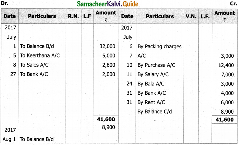  Samacheer Kalvi 11th Accountancy Guide Chapter 7 Subsidiary Books – II 9