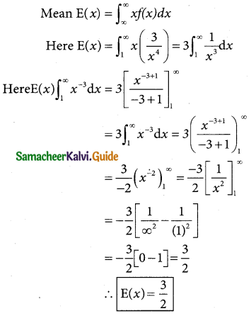 Samacheer Kalvi 12th Business Maths Guide Chapter 6 Random Variable and Mathematical Expectation Ex 6.2 5