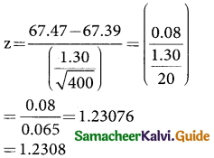 Samacheer Kalvi 12th Business Maths Guide Chapter 8 Sampling Techniques and Statistical Inference Ex 8.2 1